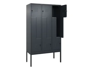 Z-garderobekast,HxBxD 2120x1200x500mm,vak B 200/400mm,draaigrendel - 2