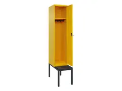 locker met bank,HxBxD 2120x400x815mm,1vak,vak B 400mm,draaigrendel