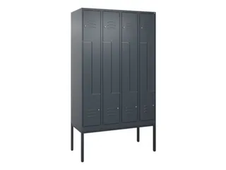 Z-garderobekast,HxBxD 2120x1200x500mm,vak B 150/300mm,cil.-slot - 1