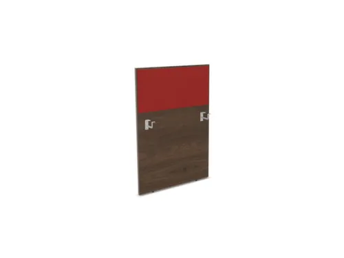 baliepaneel bureau aanbouw links 800mm NV bruin hickory BN4011-rood