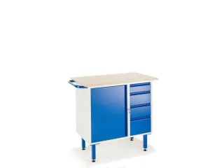 Werkbank,Multiplexblad,Draagverm. 400Kg,4Voeten,Uitrusting: 4Laden - 1