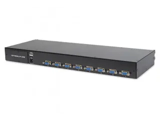 19 inch LCD KVM-console 8-poorts VGA Duits toetsenbord Zwart - 3