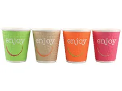 Drinkbeker karton warme dranken 200 ml assorti 37 stuks