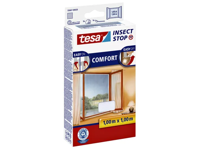 Insectenhor tesa Insect Stop COMFORT raam 1x1m wit