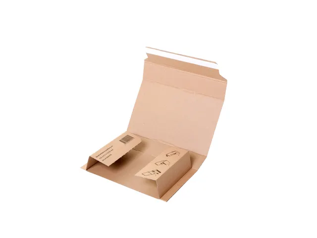 Wikkelverpakking IEZZY A5 met zelfklevende strip bruin