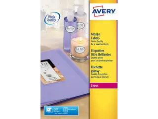 Etiket Avery L7767-40 210x297mm A4 hoogglans wit 40 stuks - 1