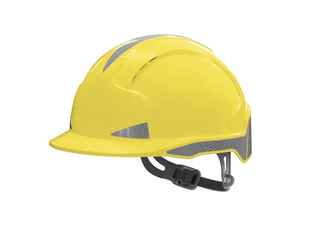 Veiligheidshelm Evolite CR2 Geel Abs Met Reflectie 6-punts draaiknop