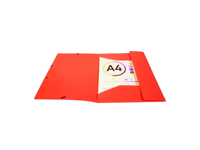 Elastomap 3klep A4 P P 0,5mm Opak Rood