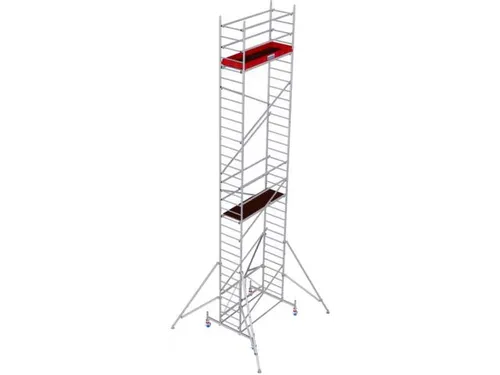 vouwsteiger,werk H 9,8m,steiger H 9m,platform BxD 2000x600mm,aluminium