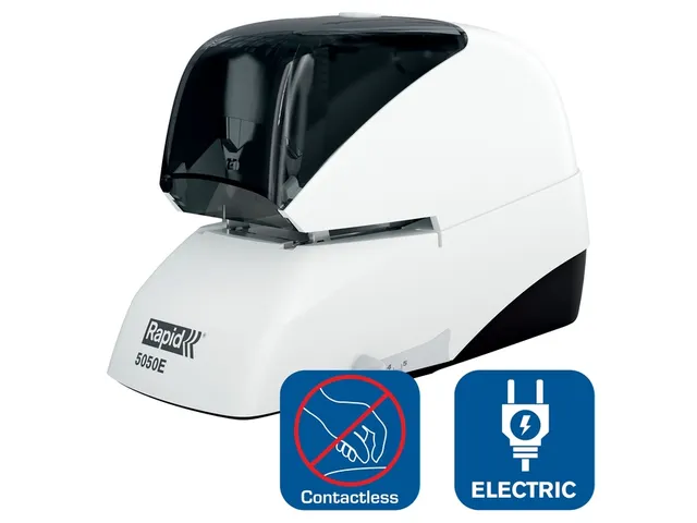 Nietmachine Rapid Elektrisch 5050E 50vel wit/zwart contactloos