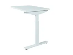 Linesto Plus Aanbouw hoogte instelbaar 120x60cm Krijtwit, T-poot Wit