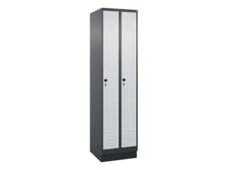 locker,HxBxD 1950x500x500mm,2vak,vak B 250mm,draaigrendel,sokkel - 1