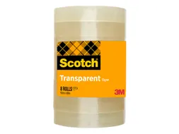 Plakband Scotch 508 19mmx66m transparant 8 rollen