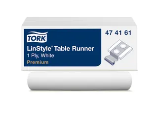Tafelloper Tork LinStyle duurzaam 1-laags 120x40cm wit 474161 - 1