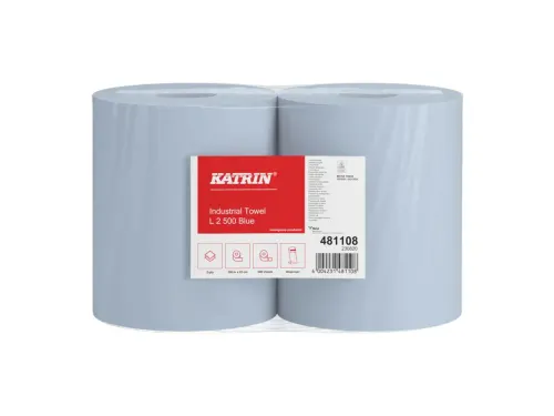Poetsrol Katrin Classic 481108 verlijmd 2laags Blauw 2x500vel 22x20cm