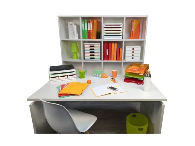 Module de classement Modulo Black Office 10 tiroirs fermés - Blanc/ar