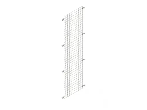 zijwand,v. inhaakstelling,HxD 2000x600mm,verzinkt,rooster,MW 50x50mm