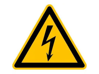Waarschuwingsbord,V. Binnen/Buiten,Waarschuwing: Elektr. Spanning - 1