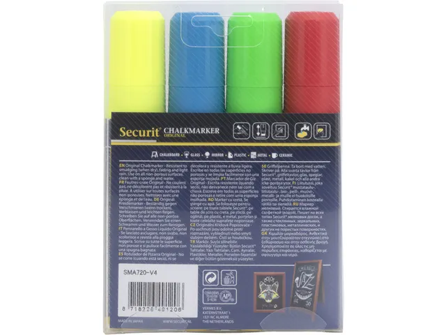 Krijtstift Securit Sma-720 Blok Assorti 7-15mm Blister à 4st