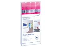 Legamaster Glasbord Chalk marker 2-3mm Roze set van 4