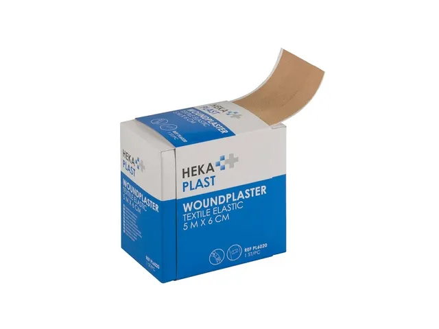 Pleister textiel elastic Hekaplast 5mx6cm