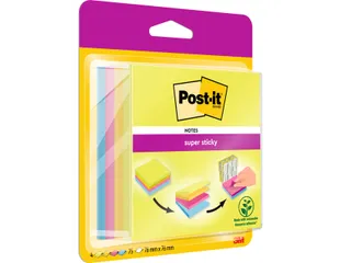 Memoblok Post-it 20148BYPG Super Sticky smart 76x76mm Rio Assorti - 2