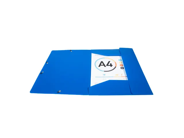 Elastomap 3 kleppen polypropyleen Ondoorschijnend A4 Donkerblauw