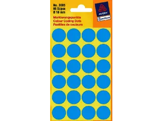 Etiket Avery Zweckform 3005 Rond Ø18mm Blauw 96 Stuks - 2