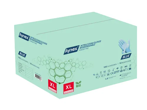 Handschoen Hynex nitril XL blauw 3.5gr 100 stuks
