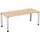 Bureau 4-Poot Ronde Buis Hxbxd 680-800X1800X800Mm Beuken