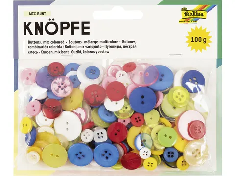Knopen Folia 100 gram assorti