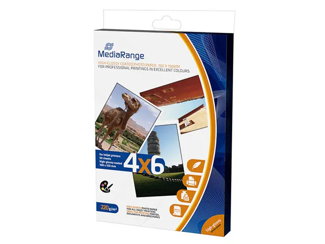 MRINK104 MEDIARANGE Foto Papier 10x15cm 50 Stuks