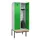 locker met bank,HxBxD 2120x800x815mm,2vak,vak B 400mm,draaigrendel