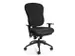 chaise de bureau pivotante,Mécan. synchrone,assise tissu noir