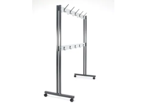 garderoberek,verrijdbaar,HxD 1800x600mm,4zwenkwielen,staal/alu,1000 mm