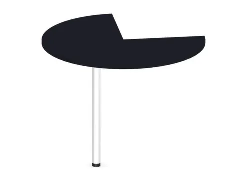 aanbouwtafel,i.h.v.,HxØ 720-840x1000mm,driekwartrond,CC-zwart