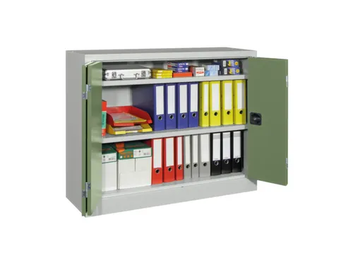 Ruime Vouwdeurkast 1000x1200x400mm 2legborden Ral7035 Front Ral6011