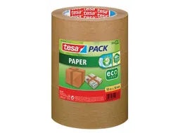Tesapack paper ecoLogo 50mmx50m bruin papier pak van 3 stuks