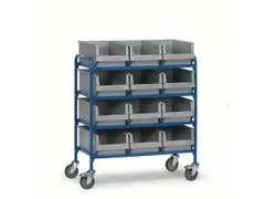 bijzetwagen,draagverm. 250kg,4etage(s),open,laadvl. LxB 940x470mm