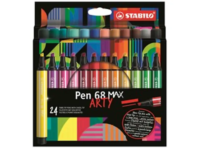 Viltstift STABILO Pen 68 Max Arty assorti etui à 24 stuks