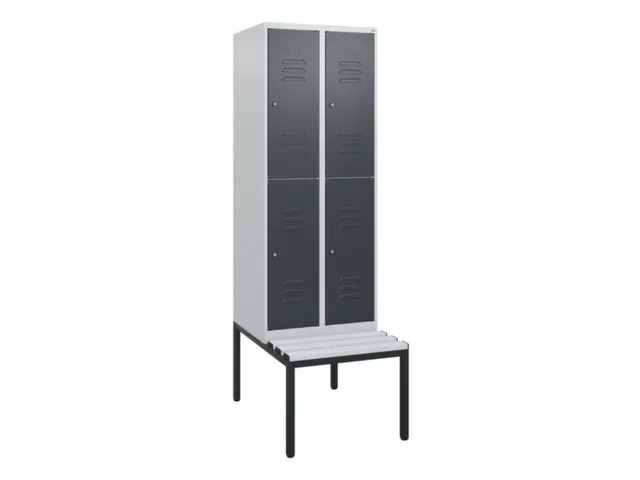 Dubbeldekse dekenkist,HxBxD 1950x600x815mm,2x2vak.,vak B 300mm