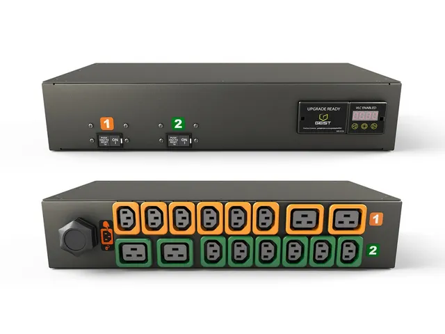 Vertiv MG01D2R1-16PB43-3PS6B2H10-S, Gemeten, 2U, Horizontaal, Zwart, L