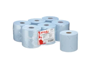 Poetsrol WypAll L10 1-laags 19,5x304m 800vel blauw 7255 - 1