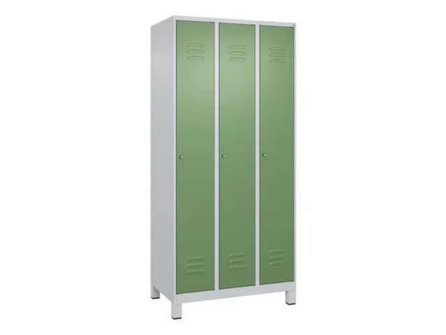 locker,HxBxD 1950x900x500mm,3vak,vak B 300mm,cil.-slot,voeten