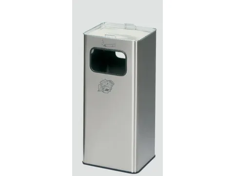 Combi-Asbak 705x330x330mm Rvs Asbakinzet Alu Zeef Verzinkt 38 Liter