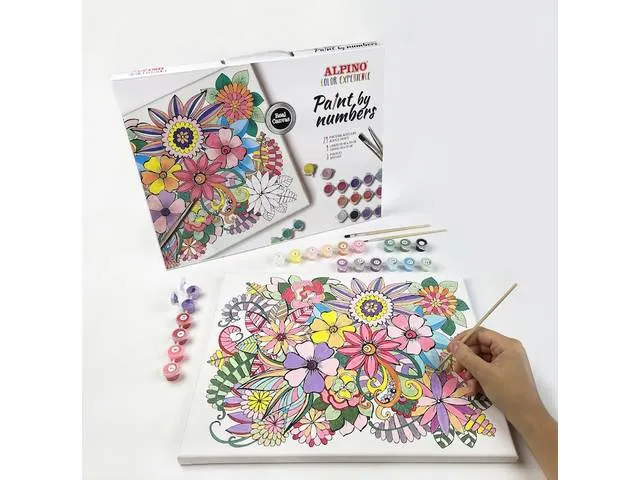 Color Experience Paint by Numbers set Flowers