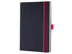 Notitieboek Conceptum RED Edition A5 zwart gelinieerd hardcover. Genum