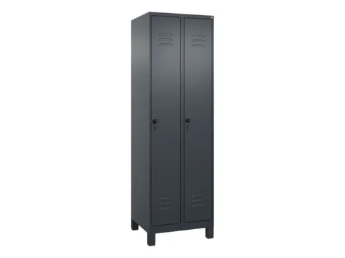 locker,HxBxD 1950x600x500mm,2vak,vak B 300mm,draaigrendel,voeten