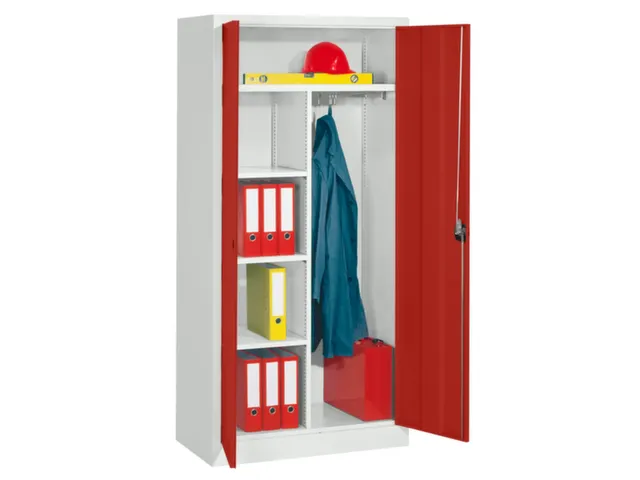 dossier-/kledingkast,HxBxD 1950x1000x600mm,RAL7035,front RAL3000