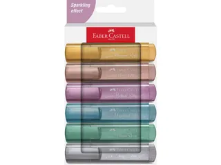 Markeerstift Faber-Castell 46 metallic 6stuks goud, zilver, roze, ruby - 1
